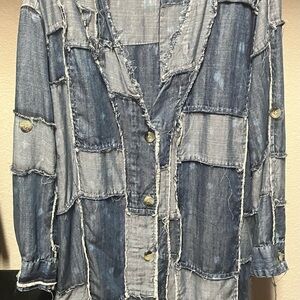 Jaded Gypsy Patchwork Denim Jean Duster Jacket